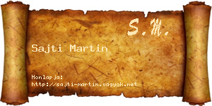 Sajti Martin névjegykártya