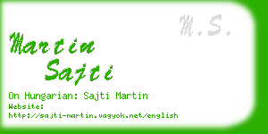 martin sajti business card